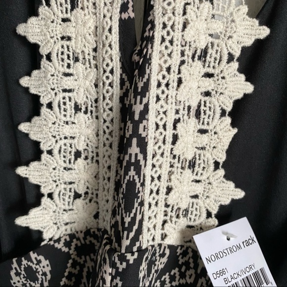 Nordstrom Black and White Mini dress,beautiful lace detailing. SZ L. 2 for $20 - Picture 6 of 8
